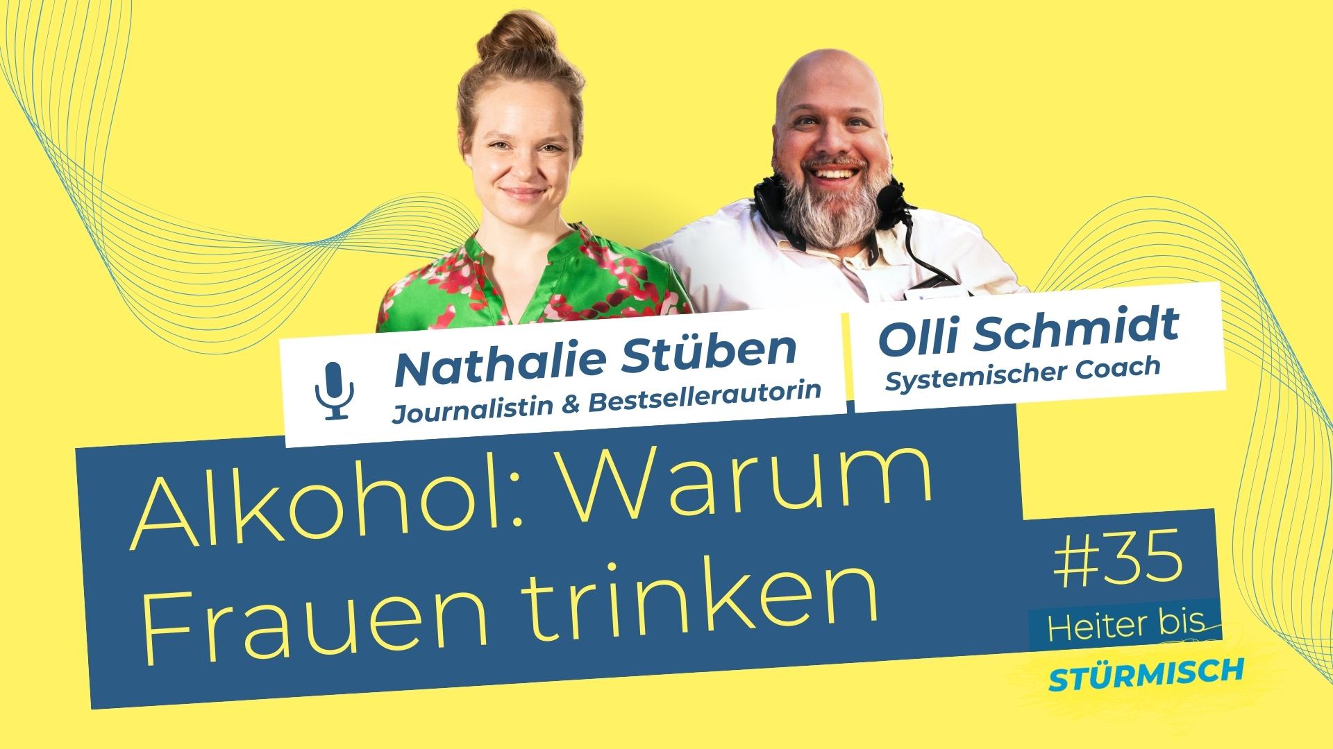 Cover der Podcast-Folge 35 mit einem Bild von Nathalie Stüben und Podcast-Host Olli Schmidt